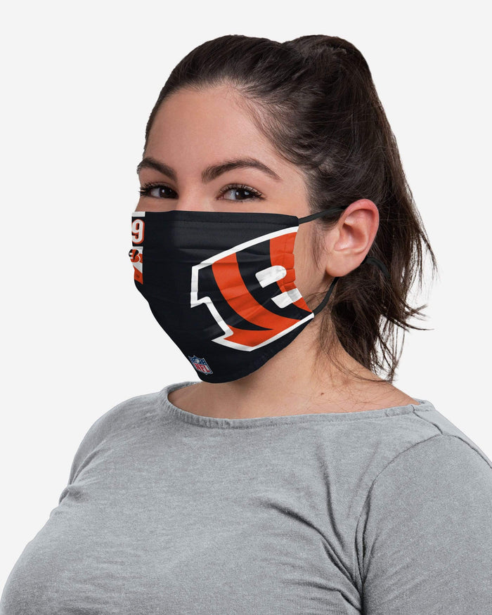 Auden Tate Cincinnati Bengals On-Field Sideline Logo Face Cover FOCO - FOCO.com