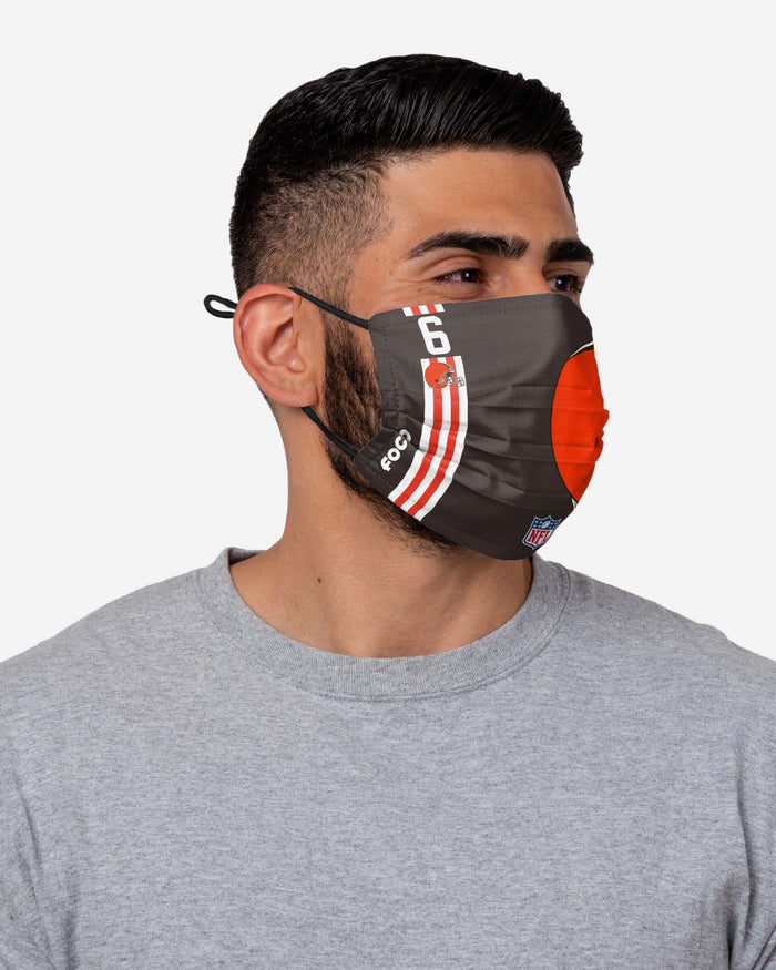 Baker Mayfield Cleveland Browns On-Field Sideline Logo Face Cover FOCO - FOCO.com