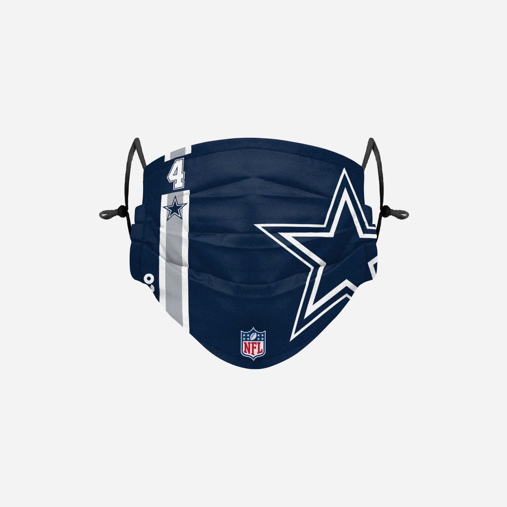 Dak Prescott Dallas Cowboys On-Field Sideline Logo Face Cover FOCO - FOCO.com