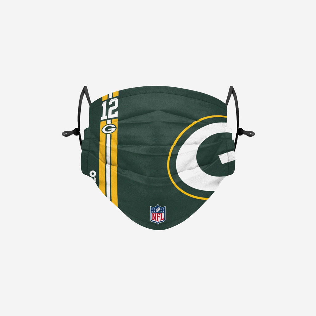 Aaron Rodgers Green Bay Packers On-Field Sideline Logo Face Cover FOCO Adult - FOCO.com