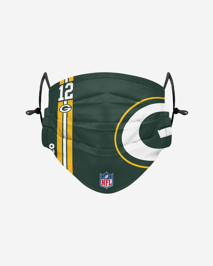 Aaron Rodgers Green Bay Packers On-Field Sideline Logo Face Cover FOCO Adult - FOCO.com