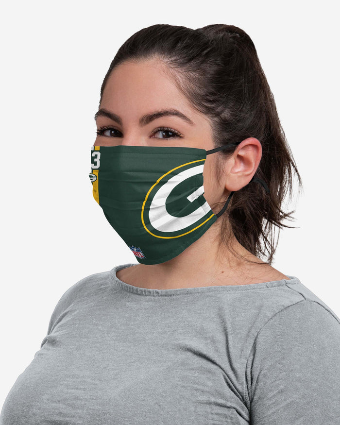 Aaron Jones Green Bay Packers On-Field Sideline Logo Face Cover FOCO - FOCO.com