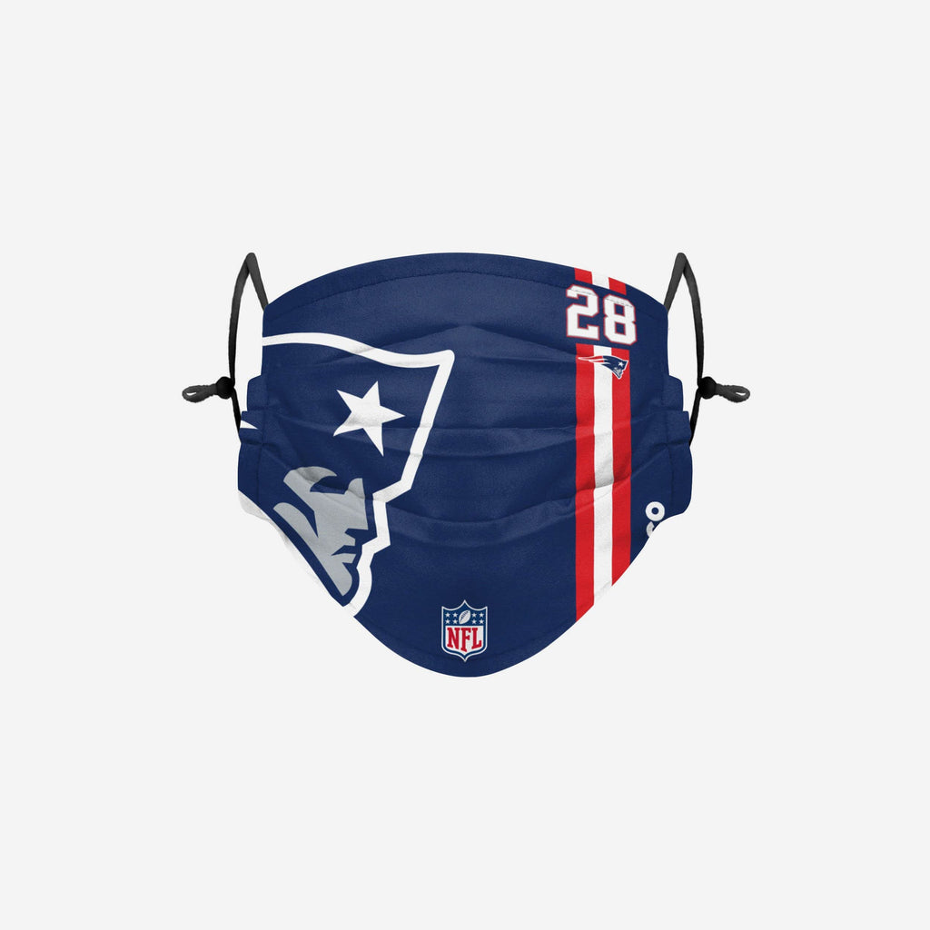 James White New England Patriots On-Field Sideline Logo Face Cover FOCO - FOCO.com