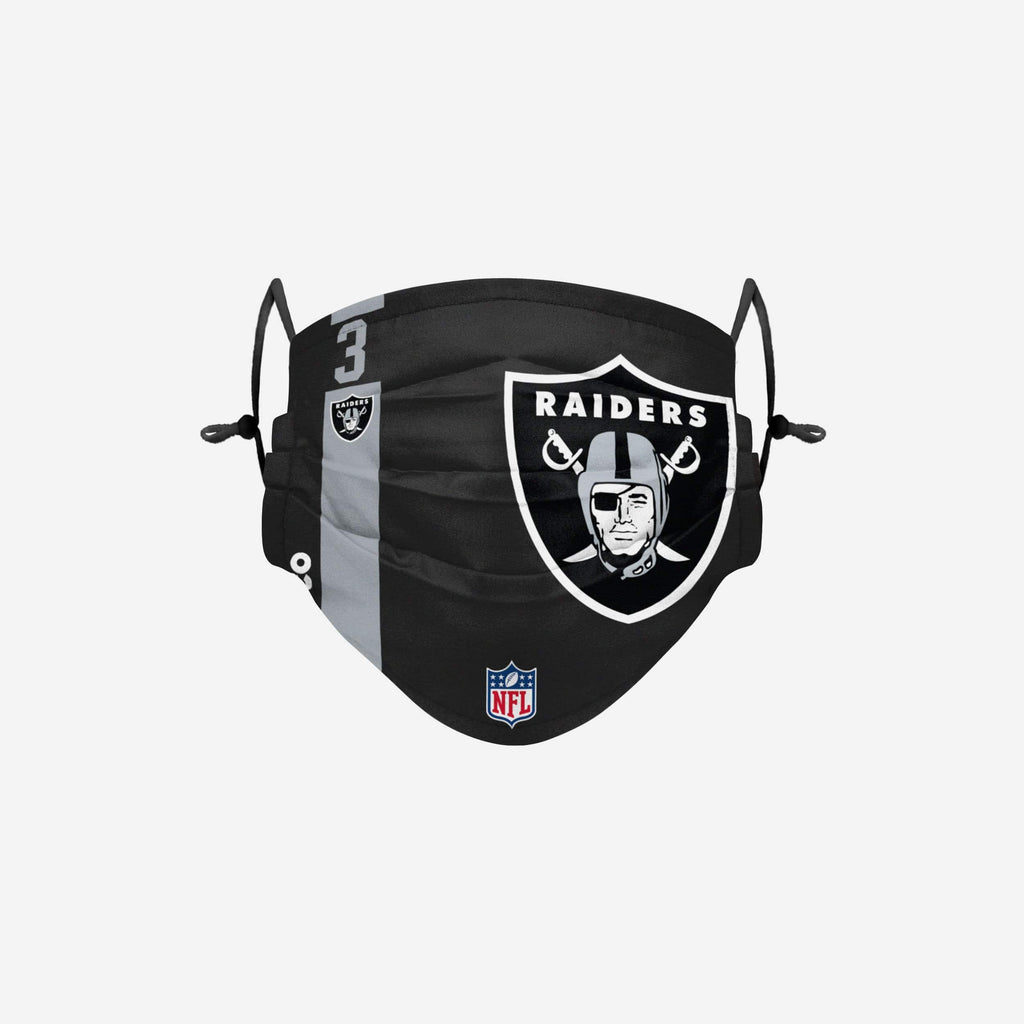 Nathan Peterman Las Vegas Raiders On-Field Sideline Logo Face Cover FOCO - FOCO.com