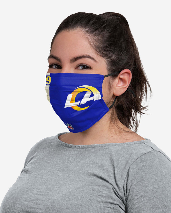 Aaron Donald Los Angeles Rams On-Field Sideline Logo Face Cover FOCO - FOCO.com