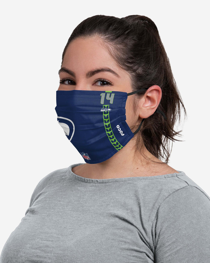 DK Metcalf Seattle Seahawks On-Field Sideline Logo Face Cover FOCO - FOCO.com