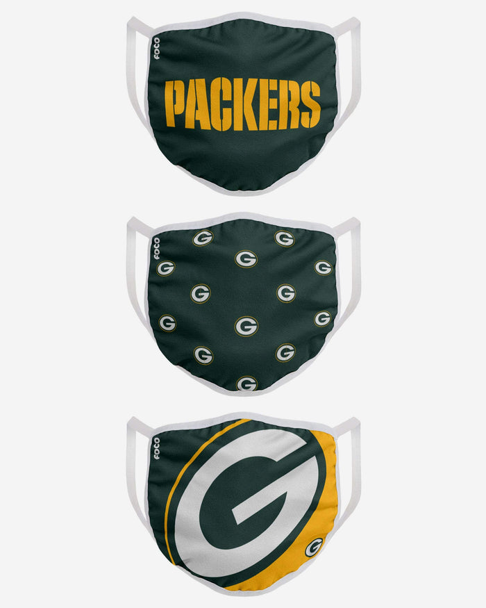 Green Bay Packers 3 Pack Face Cover FOCO - FOCO.com