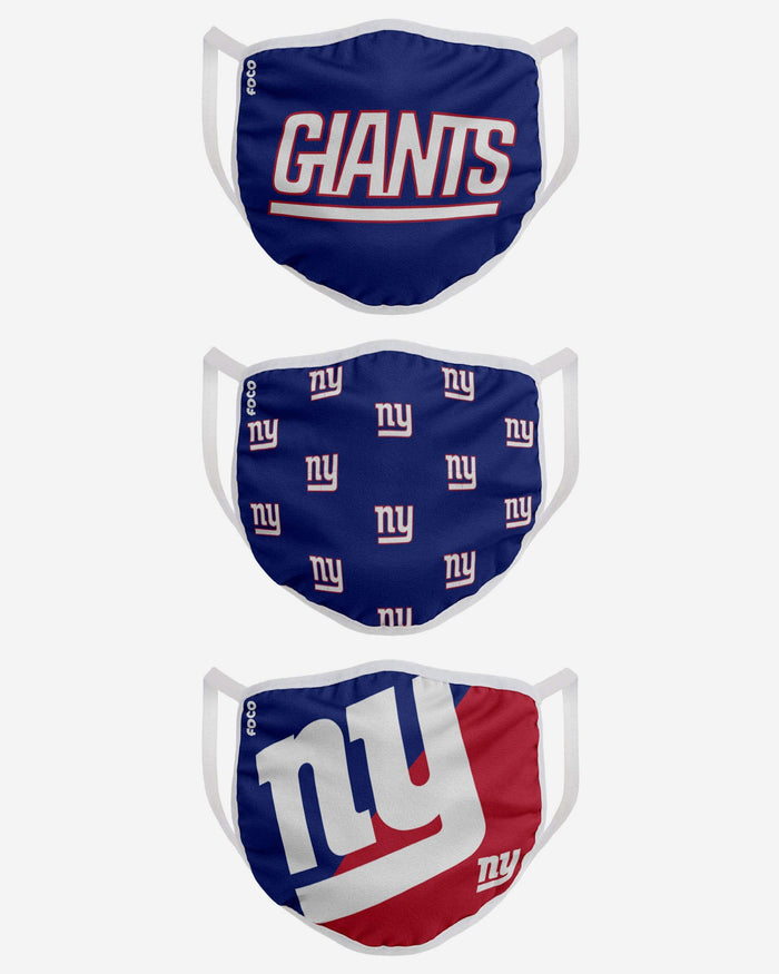New York Giants 3 Pack Face Cover FOCO - FOCO.com