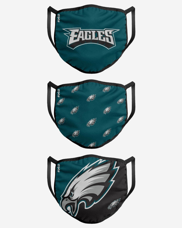 Philadelphia Eagles 3 Pack Face Cover FOCO - FOCO.com