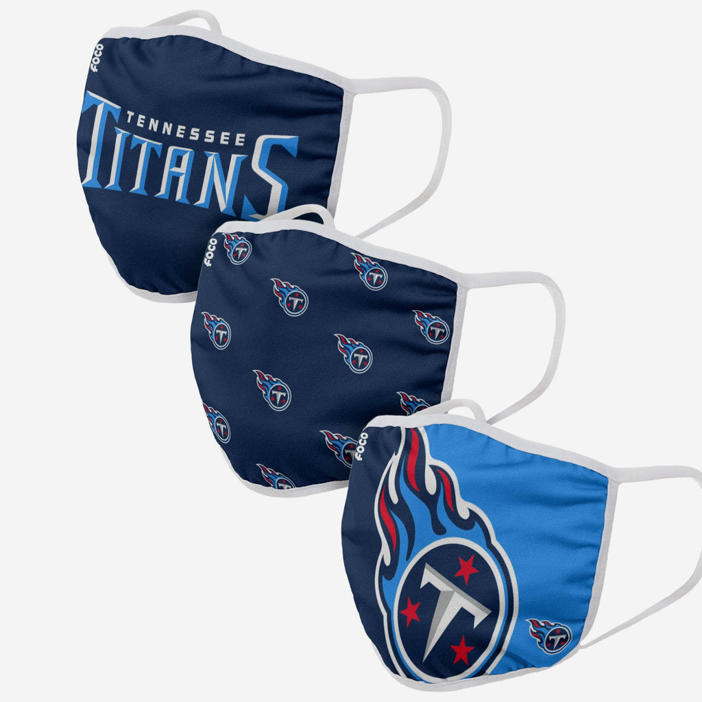 Tennessee Titans 3 Pack Face Cover FOCO Adult - FOCO.com
