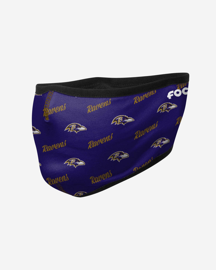 Baltimore Ravens Repeat Script Earband Face Cover FOCO - FOCO.com