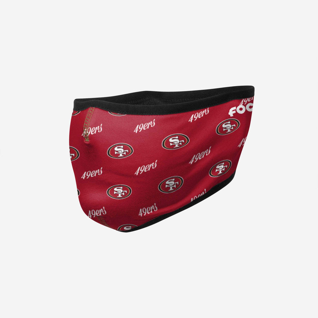 San Francisco 49ers Repeat Script Earband Face Cover FOCO - FOCO.com