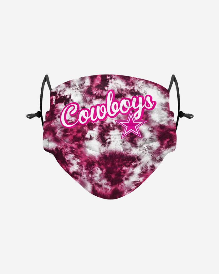 Dallas Cowboys Pink Tie-Dye Adjustable Face Cover FOCO - FOCO.com