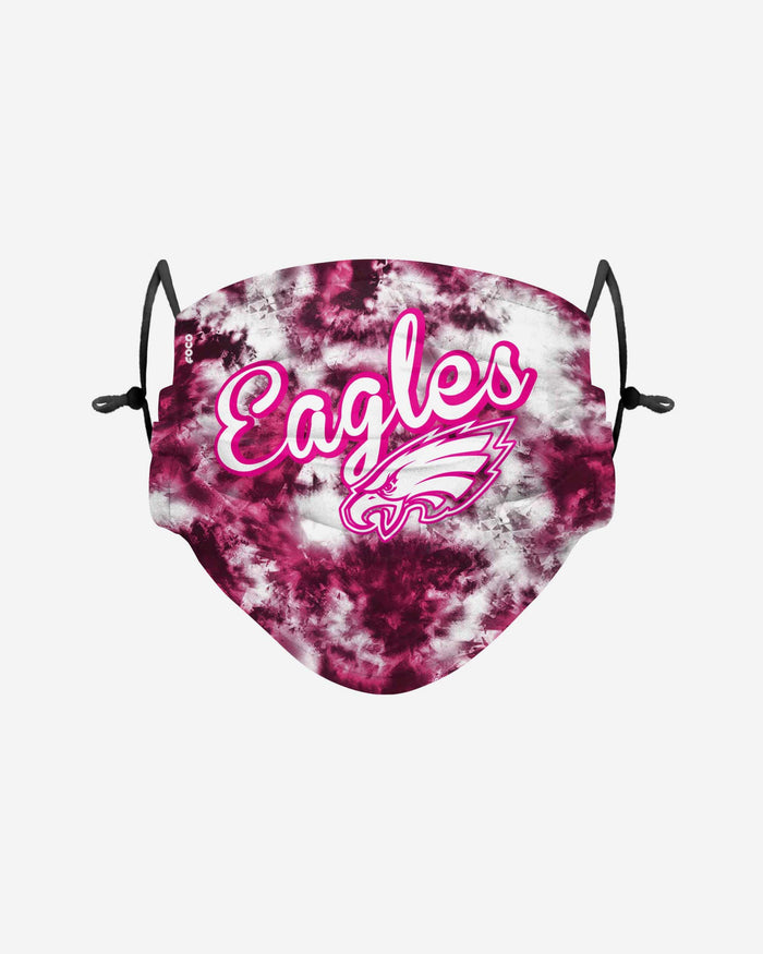 Philadelphia Eagles Pink Tie-Dye Adjustable Face Cover FOCO - FOCO.com