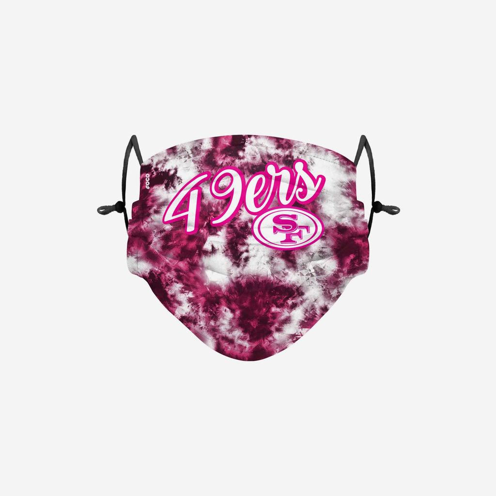 San Francisco 49ers Pink Tie-Dye Adjustable Face Cover FOCO - FOCO.com