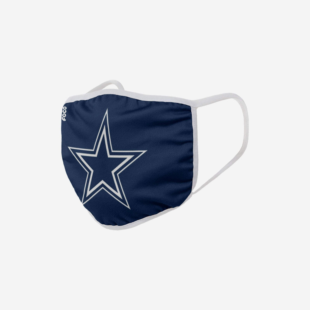 Dallas Cowboys Solid Big Logo Face Cover FOCO - FOCO.com