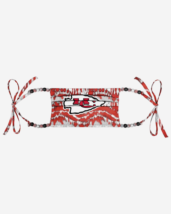 Kansas City Chiefs Tie-Dye Beaded Tie-Back Face Cover FOCO - FOCO.com