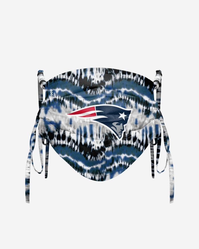 New England Patriots Tie-Dye Beaded Tie-Back Face Cover FOCO - FOCO.com