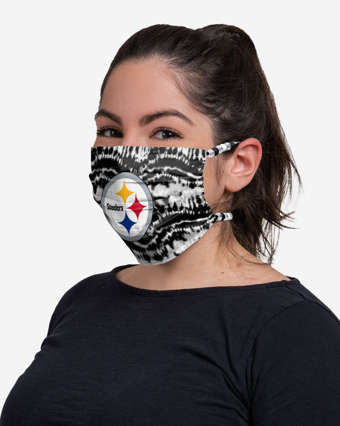 Pittsburgh Steelers Tie-Dye Beaded Tie-Back Face Cover FOCO - FOCO.com