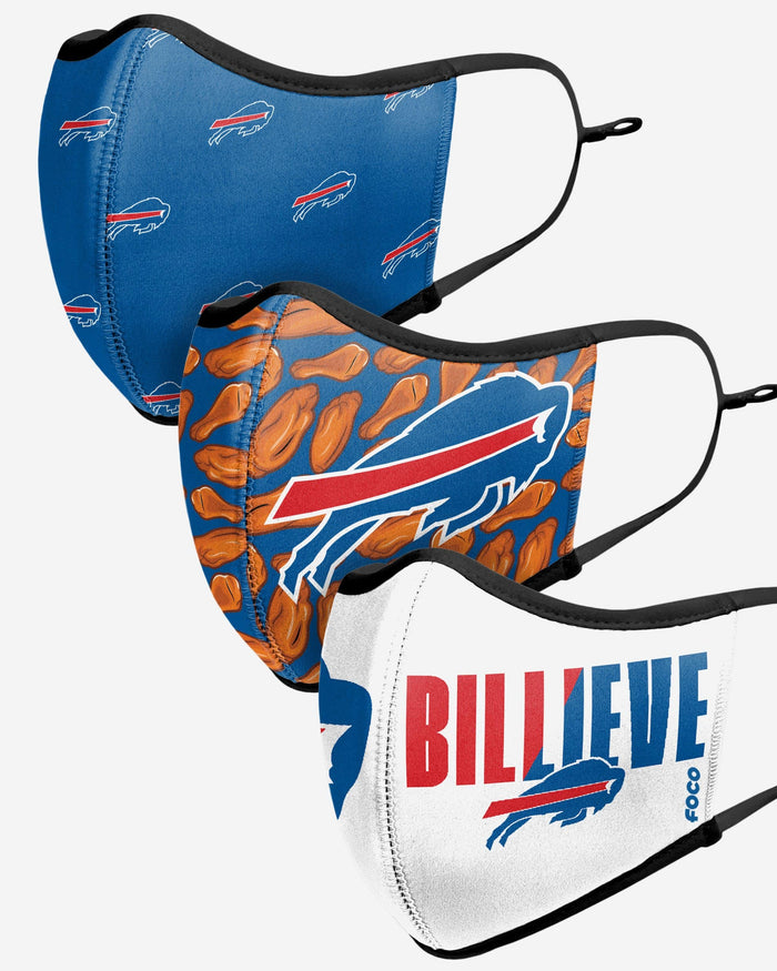 Buffalo Bills Thematic Sport 3 Pack Face Cover FOCO - FOCO.com