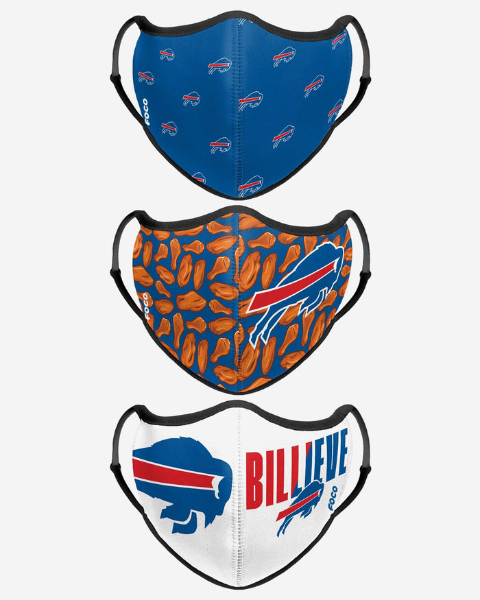 Buffalo Bills Thematic Sport 3 Pack Face Cover FOCO - FOCO.com