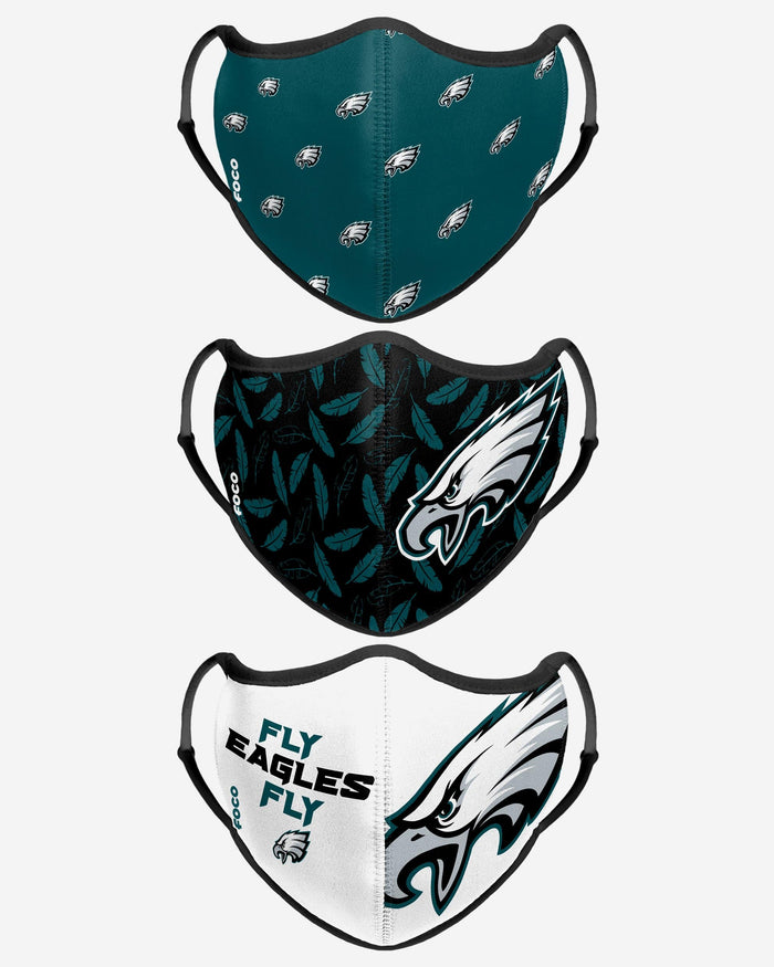 Philadelphia Eagles Thematic Sport 3 Pack Face Cover FOCO - FOCO.com