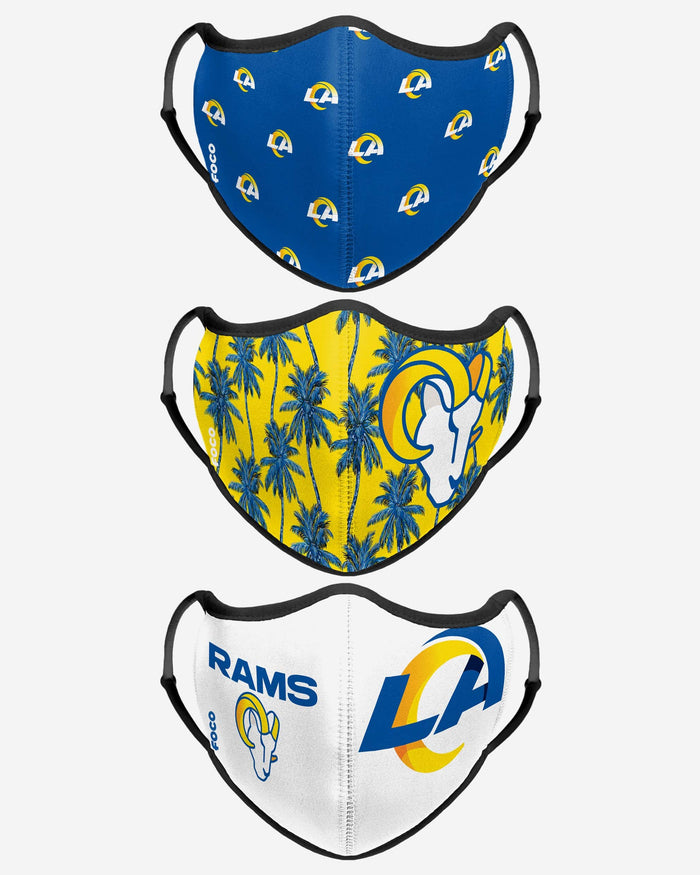 Los Angeles Rams Thematic Sport 3 Pack Face Cover FOCO - FOCO.com