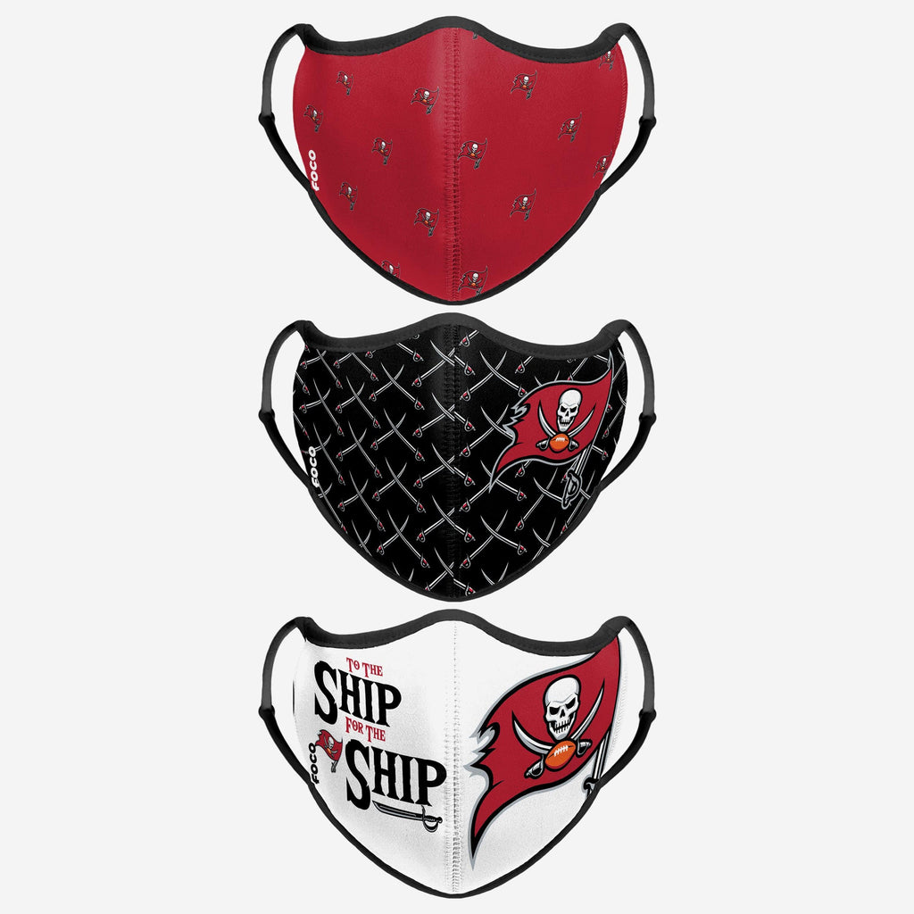 Tampa Bay Buccaneers Thematic Sport 3 Pack Face Cover FOCO - FOCO.com