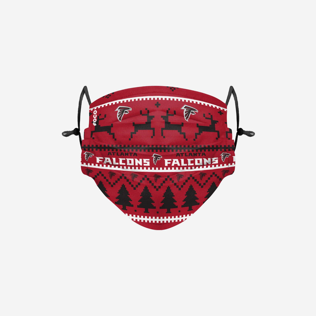 Atlanta Falcons Wordmark Holiday Adjustable Face Cover FOCO - FOCO.com