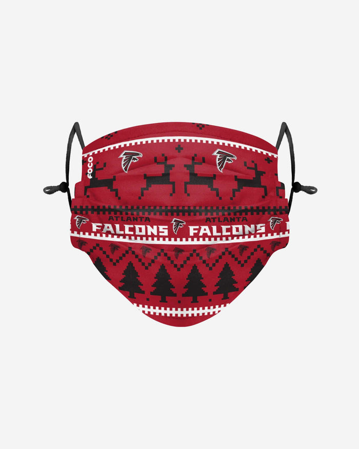 Atlanta Falcons Wordmark Holiday Adjustable Face Cover FOCO - FOCO.com