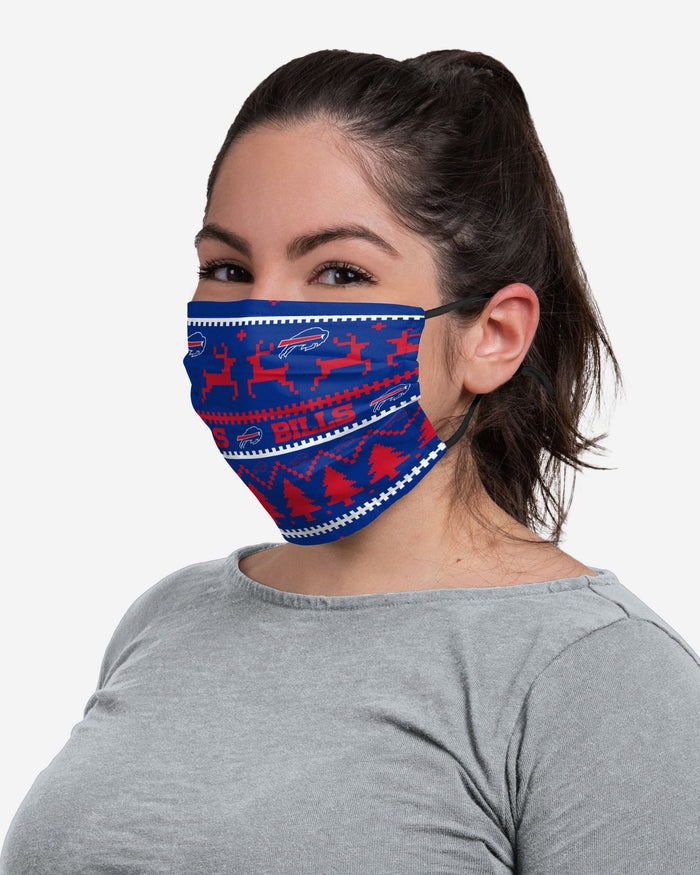 Buffalo Bills Wordmark Holiday Adjustable Face Cover FOCO - FOCO.com
