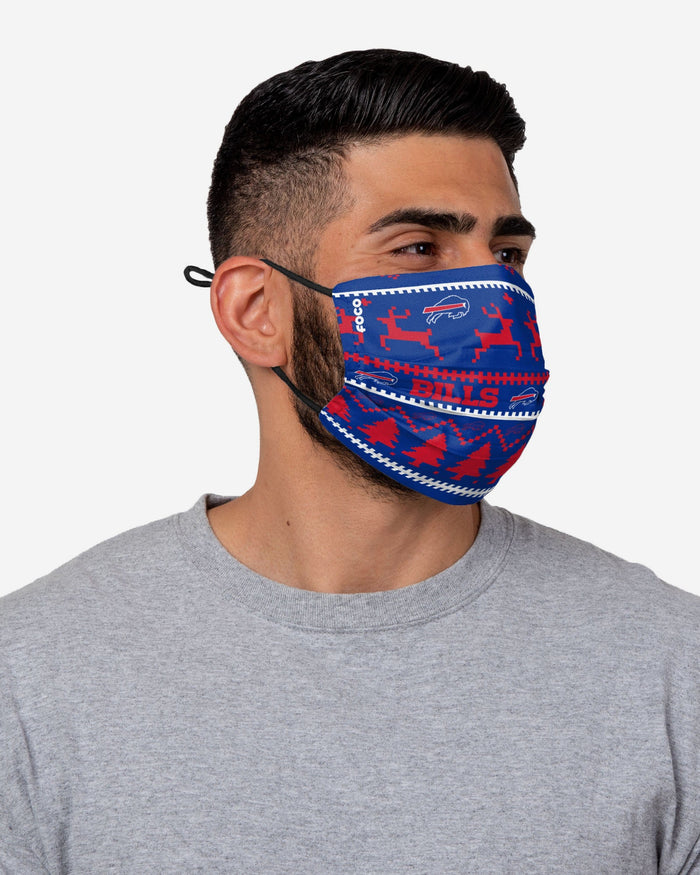 Buffalo Bills Wordmark Holiday Adjustable Face Cover FOCO - FOCO.com
