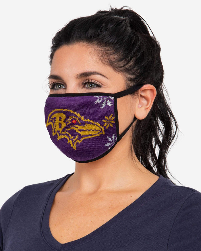 Baltimore Ravens Womens Knit 2 Pack Face Cover FOCO - FOCO.com