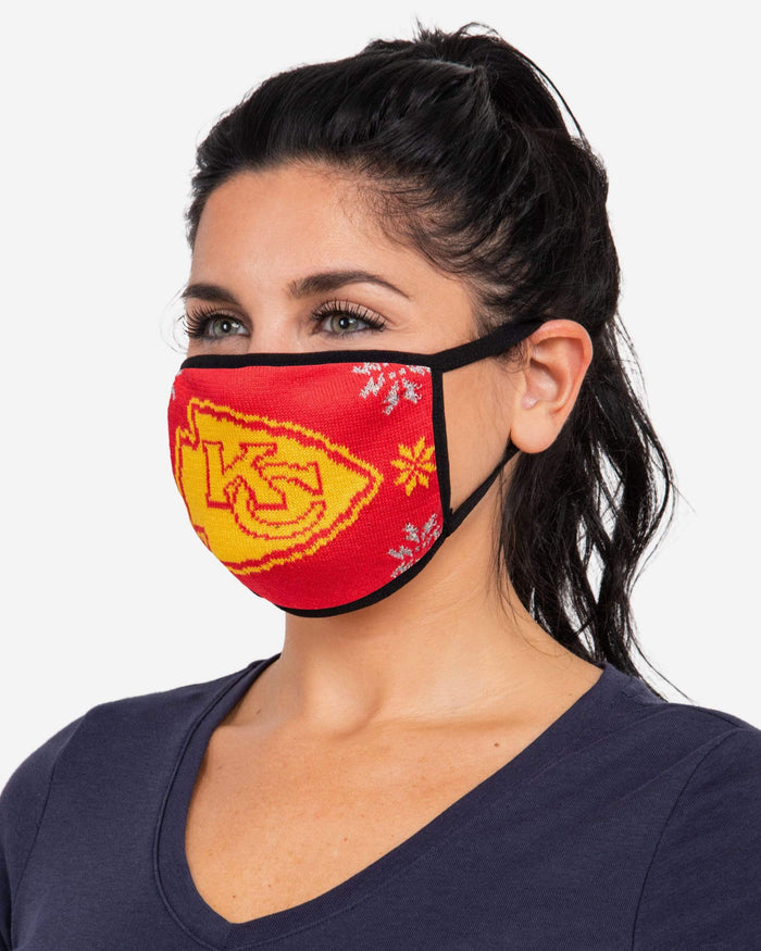 Kansas City Chiefs Womens Knit 2 Pack Face Cover FOCO - FOCO.com