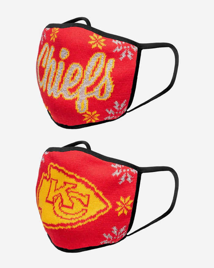 Kansas City Chiefs Womens Knit 2 Pack Face Cover FOCO - FOCO.com