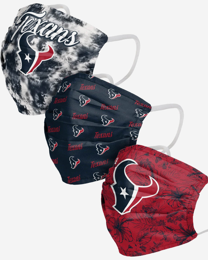 Houston Texans Womens Matchday 3 Pack Face Cover FOCO - FOCO.com