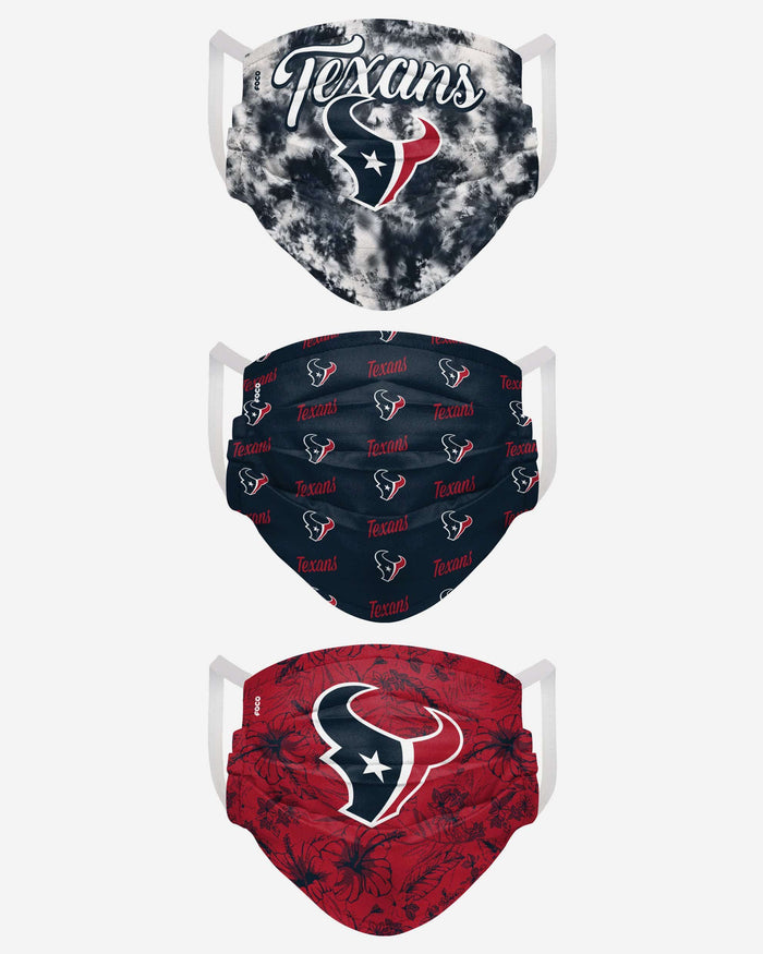 Houston Texans Womens Matchday 3 Pack Face Cover FOCO - FOCO.com