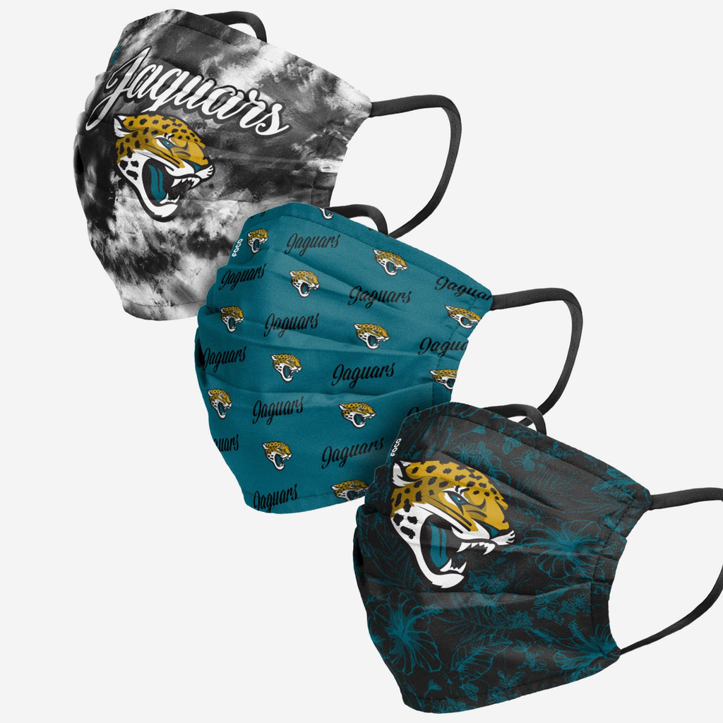 Jacksonville Jaguars Womens Matchday 3 Pack Face Cover FOCO - FOCO.com
