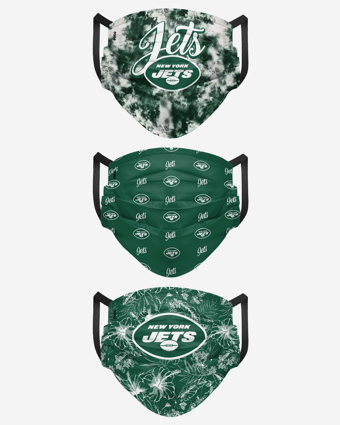 New York Jets Womens Matchday 3 Pack Face Cover FOCO - FOCO.com