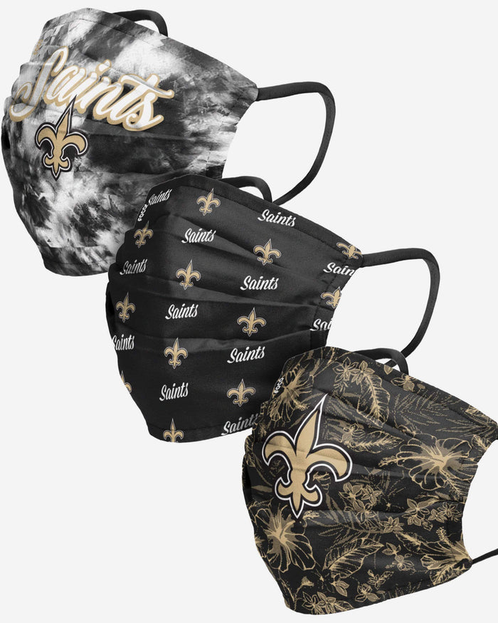 New Orleans Saints Womens Matchday 3 Pack Face Cover FOCO - FOCO.com