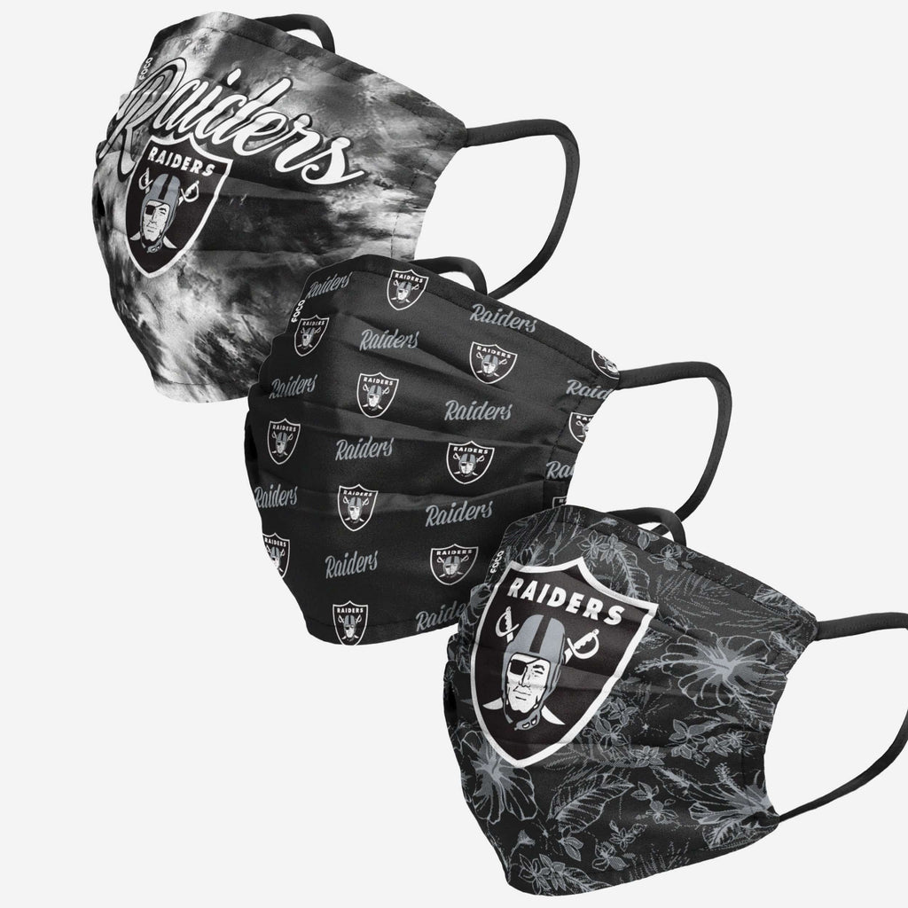 Las Vegas Raiders Womens Matchday 3 Pack Face Cover FOCO - FOCO.com