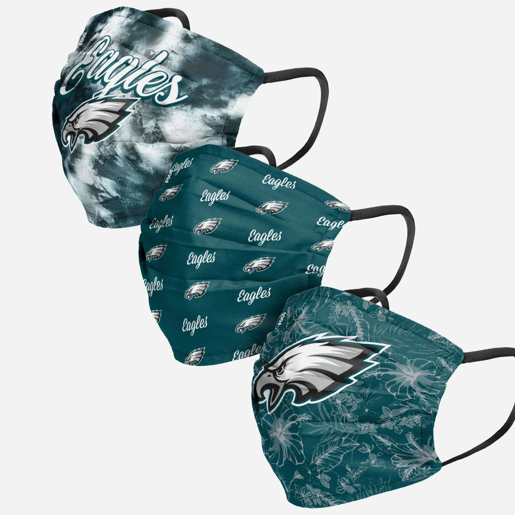 Philadelphia Eagles Womens Matchday 3 Pack Face Cover FOCO - FOCO.com