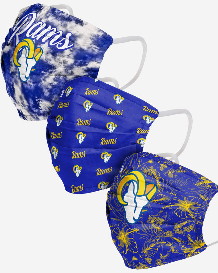 Los Angeles Rams Womens Matchday 3 Pack Face Cover FOCO - FOCO.com