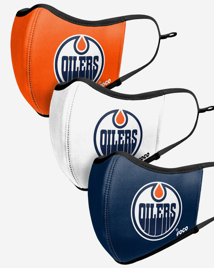 Edmonton Oilers Sport 3 Pack Face Cover FOCO - FOCO.com