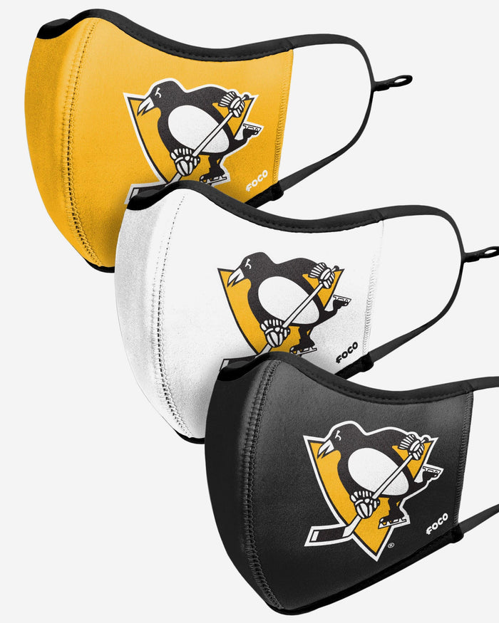 Pittsburgh Penguins Sport 3 Pack Face Cover FOCO - FOCO.com