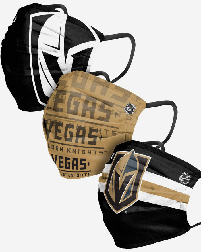 Vegas Golden Knights Matchday 3 Pack Face Cover FOCO - FOCO.com