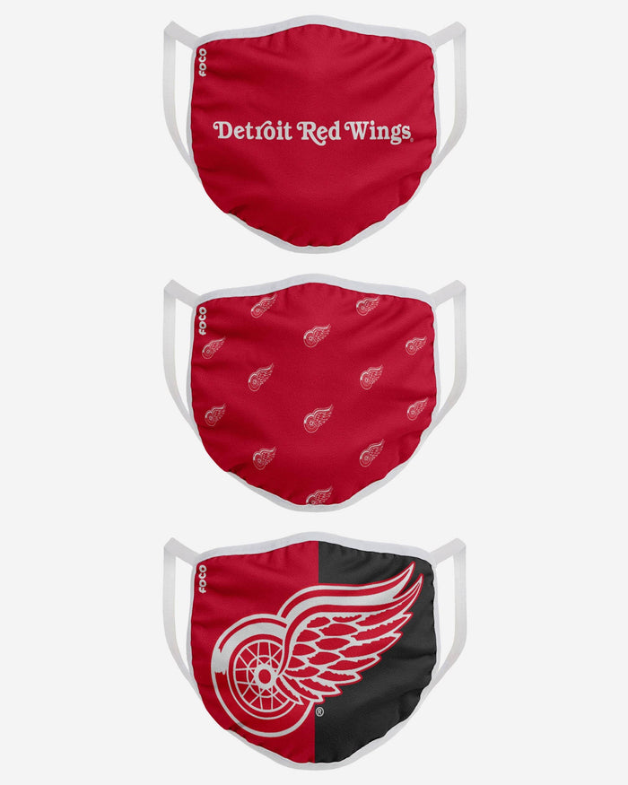 Detroit Red Wings 3 Pack Face Cover FOCO - FOCO.com