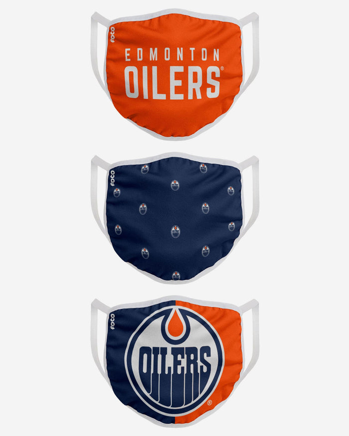 Edmonton Oilers 3 Pack Face Cover FOCO - FOCO.com