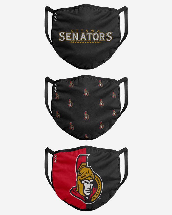 Ottawa Senators 3 Pack Face Cover FOCO - FOCO.com
