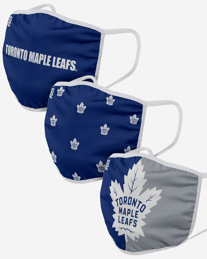 Toronto Maple Leafs 3 Pack Face Cover FOCO Adult - FOCO.com